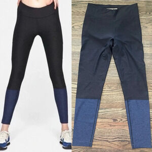 Outdoor Voices Dipped Warmup Leggings Blue & Charcoal Medium